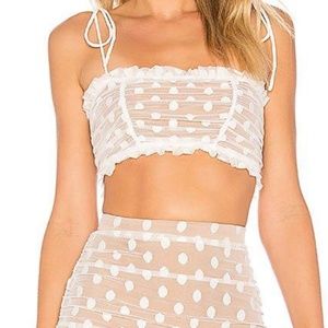Majorelle Polka Dot Crop Top